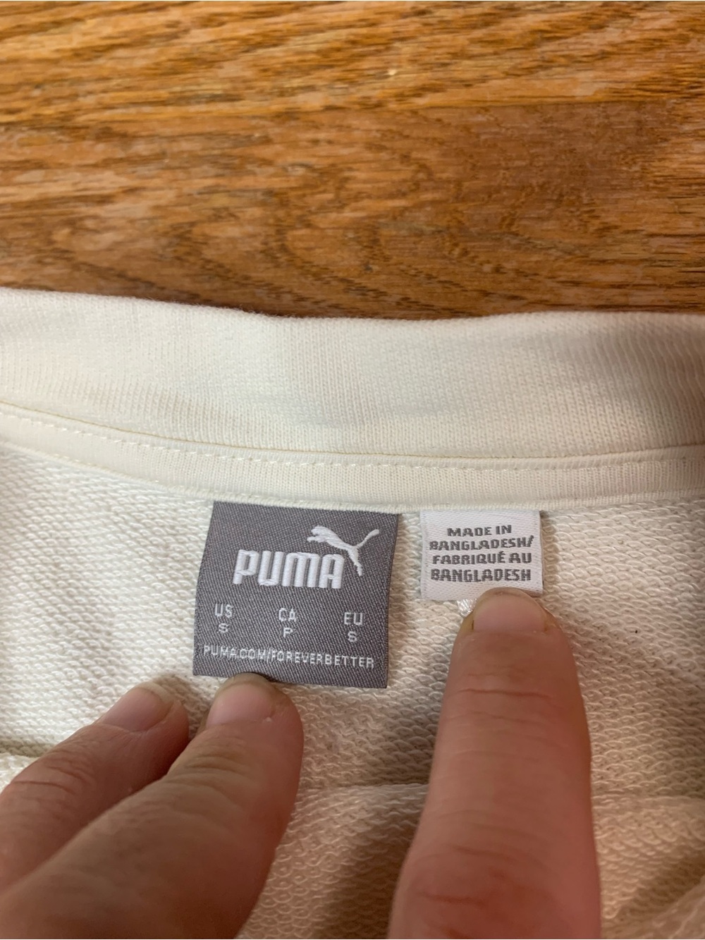 Puma Cream Off-White Graphic Crewneck Sweatshirt Small S - Picture 2 of 7